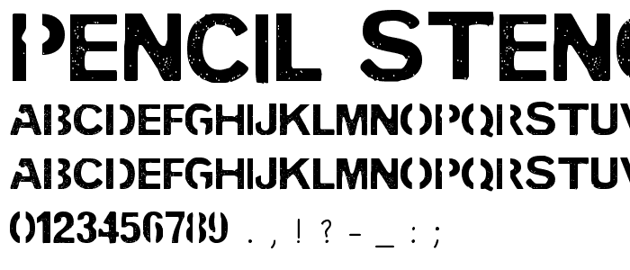 PENCIL STENCIL font